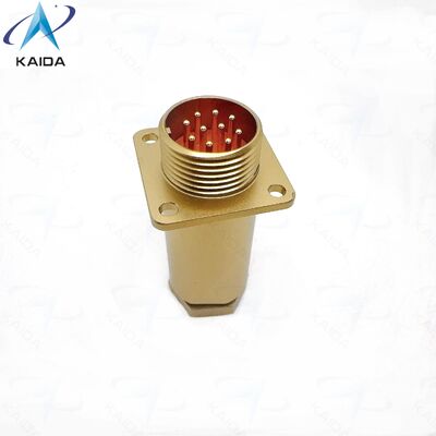 Quality  PC Series Russian Standard Connector PC-10ZJ 10 Contacts Square Flange Receptacle.Aluminum Alloy, Chromated Finish.PC-10ZB. factory