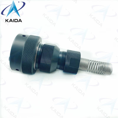 RJ45 USB Circular Connectors Spring Backshell Network Port Connector Black Anodized