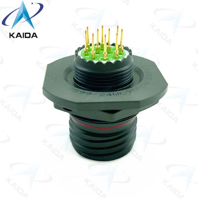 10 male pins Jam nut receptacle for MIL-DTL-38999 Series Ⅲ. D38999/24WC98PCN.PCB type.Olive green Cadmium