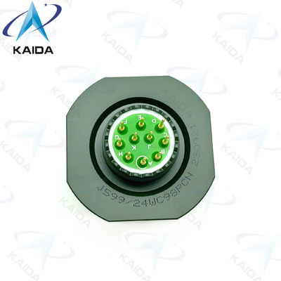 10 male pins Jam nut receptacle for MIL-DTL-38999 Series Ⅲ. D38999/24WC98PCN.PCB type.Olive green Cadmium