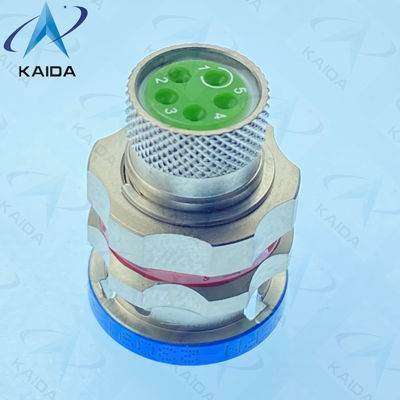 Electroless Nickel Plating Custom Connectors 5 Female Pins Miniature Circular Connector