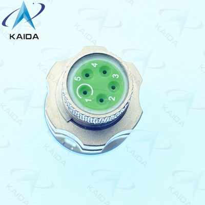 Electroless Nickel Plating Custom Connectors 5 Female Pins Miniature Circular Connector