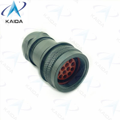 MIL-DTL-26482 Series 1 MS3116HM12-14S Custom Hermetic Backshell 14 Female Pins Olive Green Cadmium Plating