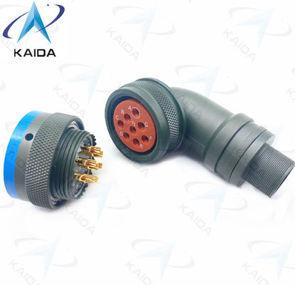 Miniature Connector MIL-DTL-26482 Series Ⅰ With Olive Green Cadmium Shell Finish 90 Degree Plug PT08E16-8P 8 Male Pins
