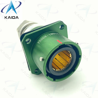 Stable Y50DX-1801Z30KL Circular Connector Panel Mount Style Green Andoized