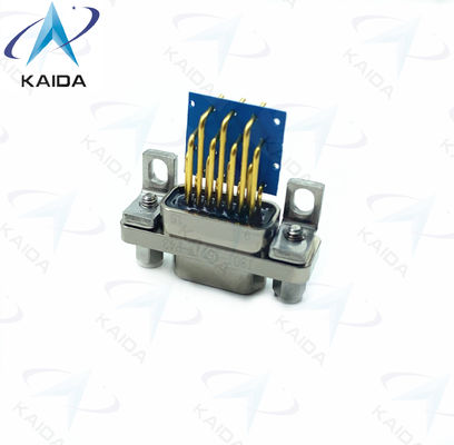 J30J-15TJWP Gold Over Nickel Contact Plating MDM Series 15 Male Pins 90 Degree Receptacle