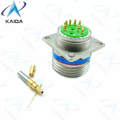 Threaded Gold Contact Crimp Connector MIL-DTL-38999 Series 3 Receptacle 7A Current Rating.D38999/20FE11BN-H