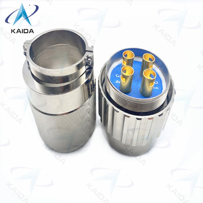 Y50DX Series Circular Electrical Connector Aluminum Electroless Nickel Plug 4 Contacts.Y50DX-D404TJ2