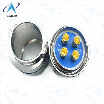 Y50DX Series Circular Electrical Connector Aluminum Electroless Nickel Plug 4 Contacts.Y50DX-D404TJ2