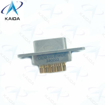 500V MIL-DTL-83513 Aluminium Micro D Receptacle Connector 500 Mating Cycles Copper Alloy Contacts.DEM-9S-S3KLE
