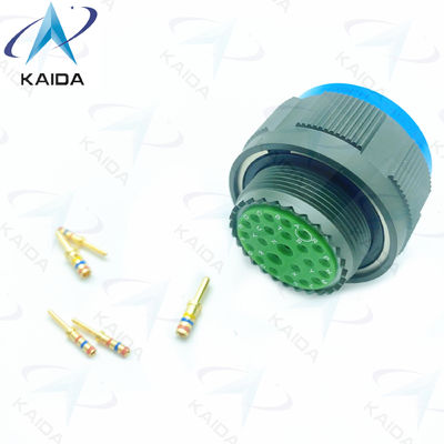 500V Olive Green Cadmium MIL-DTL-38999 Series 3 Crimp Gold Contacts 23 Male Pins D38999/26WE99PN.8D Series