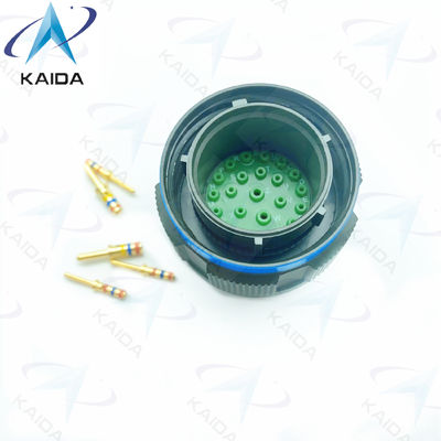 500V Olive Green Cadmium MIL-DTL-38999 Series 3 Crimp Gold Contacts 23 Male Pins D38999/26WE99PN.8D Series