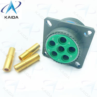 Crimp Copper Alloy Receptacle Connector 6 Contacts Gold Finish MIL-DTL-38999 Series 3.D38999/20WH06SA.8D Series