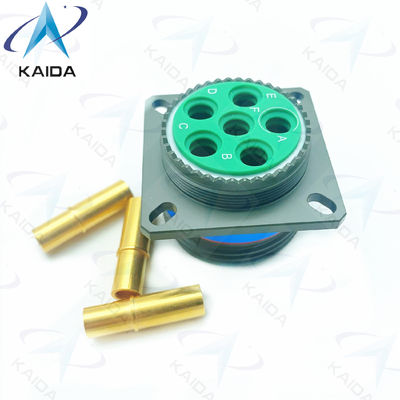 Crimp Copper Alloy Receptacle Connector 6 Contacts Gold Finish MIL-DTL-38999 Series 3.D38999/20WH06SA.8D Series