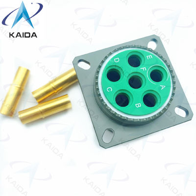 Crimp Copper Alloy Receptacle Connector 6 Contacts Gold Finish MIL-DTL-38999 Series 3.D38999/20WH06SA.8D Series