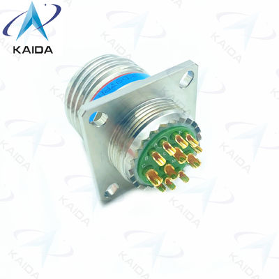 Threaded 12-Contact Gold Finish Receptacle Connector for 500V Solder Copper Alloy D38999/20KD97PN-H Stainless Steel