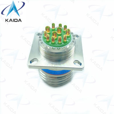 Threaded 12-Contact Gold Finish Receptacle Connector for 500V Solder Copper Alloy D38999/20KD97PN-H Stainless Steel