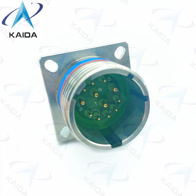 Threaded 12-Contact Gold Finish Receptacle Connector for 500V Solder Copper Alloy D38999/20KD97PN-H Stainless Steel