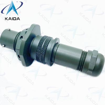 Aluminum Alloy Miniature Connector With 4 Solder Contacts Olive Green Cadmium Finish MS3114M8-4SN Hermetic Backshell