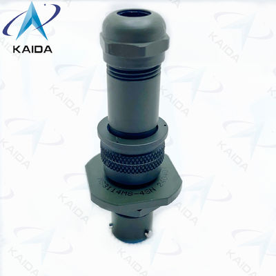 Aluminum Alloy Miniature Connector With 4 Solder Contacts Olive Green Cadmium Finish MS3114M8-4SN Hermetic Backshell