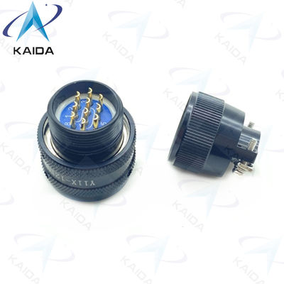 Y11X Series Black Anodized Aluminum Solder Circular Electrical Connector Plug Y11X-1210TK2