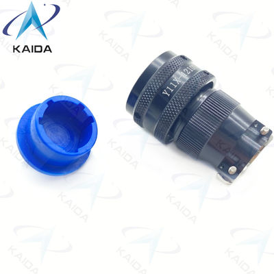 Y11X Series Black Anodized Aluminum Solder Circular Electrical Connector Plug Y11X-1210TK2