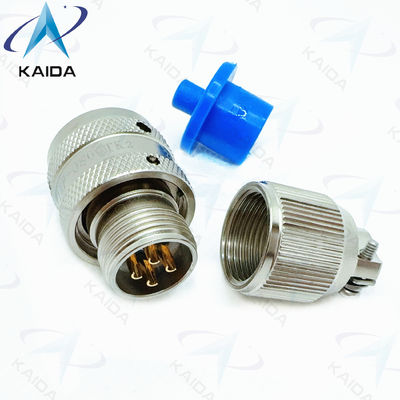 Aluminum Circular Electrical Connector Y11P Series With Electroless Nickel Finish / Strain Relief Clamp Y11P-0804TK2