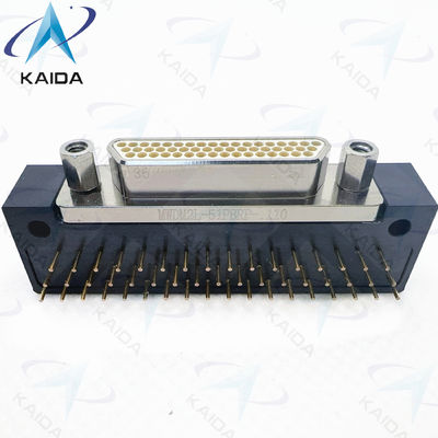 MIL-DTL-83513 51 Contact Right Angle Micro D Connectors -55 To 125.C.MWDM2L-51PBRP-110 MWDM Series 51 PCB Contacts