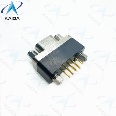 Vertical MIL-DTL-83513 Rectangular Socket Micro D PCB Connector Gold Over Nickel Contact Plating GMR7580-9S2BPN
