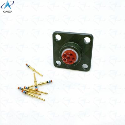 7.5 Amp Copper Alloy Crimp Mount Receptacle Gold Plated Thermoplastic.MS27508E8B35P.Box mounting receptacle.JTP02