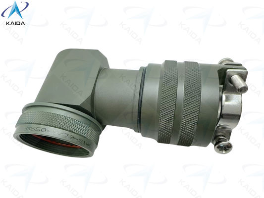 90° Angle and Profile Spin Coupling Connector Backshell with Olive Green Cadmium Finish M85049/79-21W07