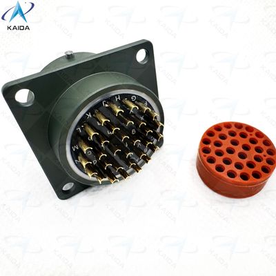 500V MIL-DTL-26482 Series Ⅰ Aluminum Alloy Shell Connector Durable For Industrial MS3112E18-32PN Square Flange Receptacle