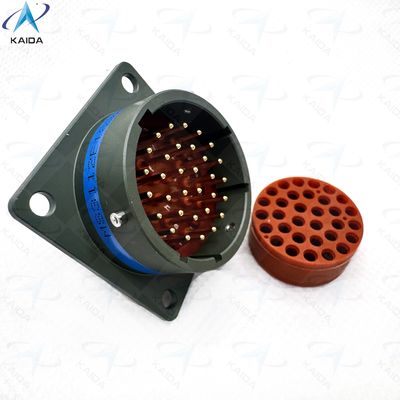 500V MIL-DTL-26482 Series Ⅰ Aluminum Alloy Shell Connector Durable For Industrial MS3112E18-32PN Square Flange Receptacle