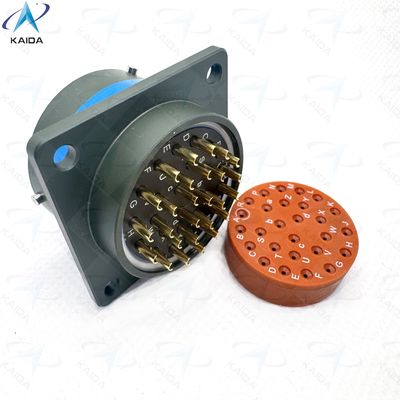 27 Contacts Olive Green Cadmium Shell Finish MIL-DTL-26482 Series Ⅰ.Square Flange Receptacle.MS3112F20-27PN