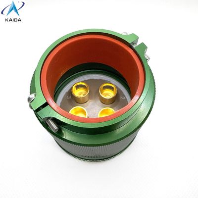 4 Contacts Plug With Straight Clamp Back Shell Withstands Extreme -55C To 125C Conditions High-current Connector Y50DX-3204TJ2P1 Zinc Plating