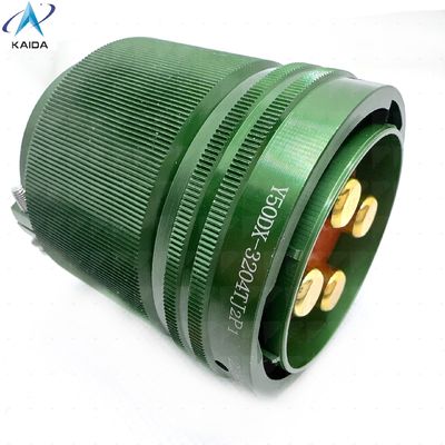 4 Contacts Plug With Straight Clamp Back Shell Withstands Extreme -55C To 125C Conditions High-current Connector Y50DX-3204TJ2P1 Zinc Plating