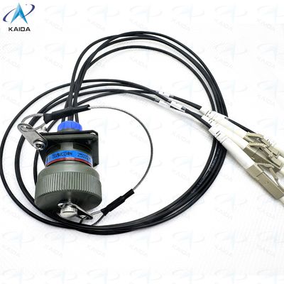 Panel Mount Optical Fiber Connectors With Female Connector Mounting Expanded Beam Fiber Optic Connector J599E8/20MWC04N