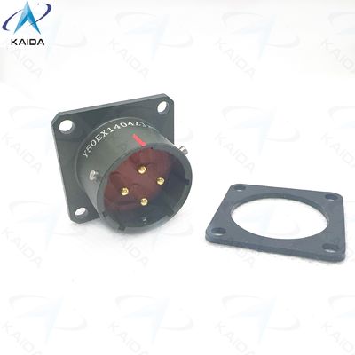 Y50EX Series Circular Electrical Connector with Olive Drab Anodized Connector Shell. Solder and hermetic by adhesive.Y50EX1404ZJ3NL
