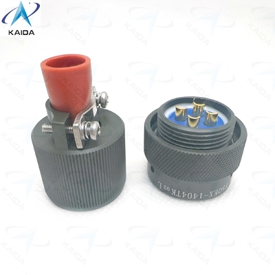 Secure and Durable Circular Electrical Connector -55C To 125C for Industrial Applications,Y50EX-1404TK02L  ,Y50EX Series Plug with Straight Cable Clamp,Olive Drab Anodized