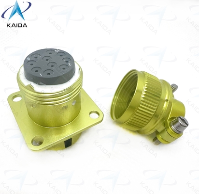 ZH23-10/18P-2-B Circular Electrical Connector with Temperature Range -55C To 125C.Straight Cable Clamp, Anodized Aluminum