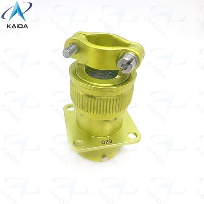 ZH23-10/18P-2-B Circular Electrical Connector with Temperature Range -55C To 125C.Straight Cable Clamp, Anodized Aluminum