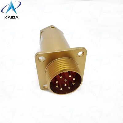 PC Series Russian Standard Connector PC-10ZJ 10 Contacts Square Flange Receptacle.Aluminum Alloy, Chromated Finish.PC-10ZB.