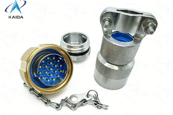 Custom Hermetic Connectors.Low Leak Rate.Stainless Steel Passivated.220-06E16-19PN.Gule Sealed