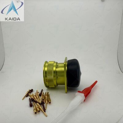 Crimp Contact Type ZH23-32/27B-1-B Bayonet Coupling Connector.ZH23-32/27B-1-B.Aluminum with Anodized Yellow Plating