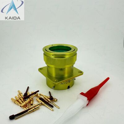 Crimp Contact Type ZH23-32/27B-1-B Bayonet Coupling Connector.ZH23-32/27B-1-B.Aluminum with Anodized Yellow Plating