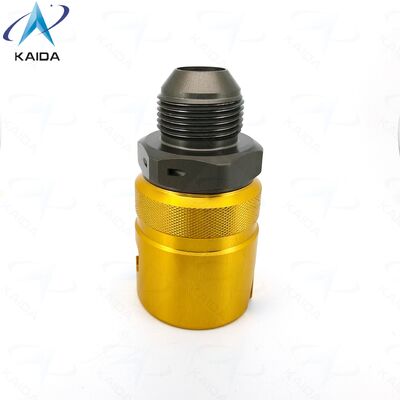 Burst Pressure 2MPa Bayonet Fluid Connectors Constructed from Hard Anodized Aluminum Alloy.KK10-T-Y-A01 Alternative for Jonhon TSA-10T02YALJM.Liquid Cooling Connector.