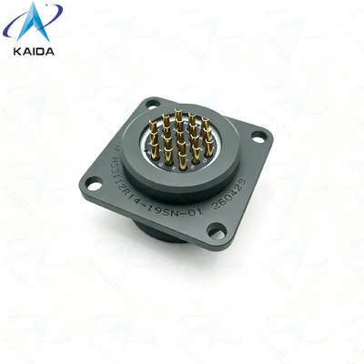 Solder Contact Type MIL-DTL-26482 Series Ⅰ 500V Voltage Rating Circular Connector .Custom Square Flange Receptacle.MS3112R14-19SN-01